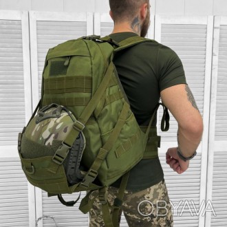 Мужской тактический военный рюкзак армейский с держателем для шлема/каски
Рюкзак. . фото 1