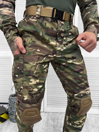 Військова форма ЗСУ тактичний костюм мультикамм сорочка з налокітниками убакс та. . фото 10