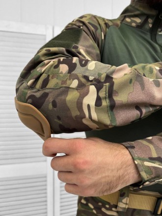 Військова форма ЗСУ тактичний костюм мультикамм сорочка з налокітниками убакс та. . фото 9