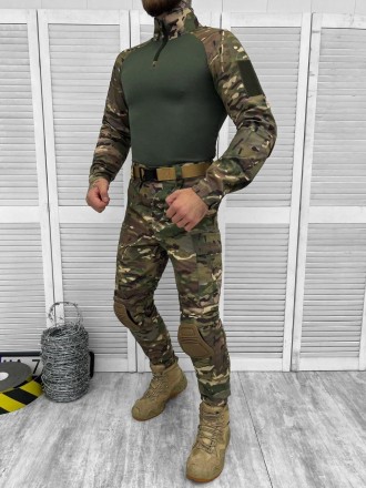 Військова форма ЗСУ тактичний костюм мультикамм сорочка з налокітниками убакс та. . фото 8