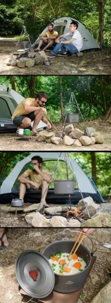 Казанок туристичний Naturehike Camping 4 л - витримує вплив високих температур, . . фото 8