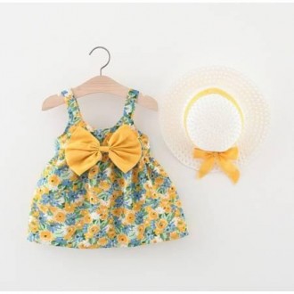 Чарівний комплект для дівчинки на літо - сукня з капелюшком. Полотно - віскоза. . . фото 8