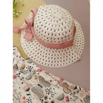 Чарівний комплект для дівчинки на літо - сукня з капелюшком. Полотно - бавовна.Ш. . фото 6