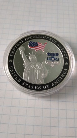 Монета ЦРУ США. Монета нова. Розмір: 45*4 мм. Посрібнений сплав.. . фото 3