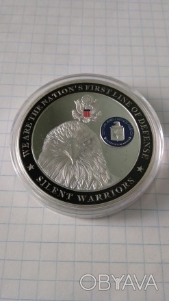 Монета ЦРУ США. Монета нова. Розмір: 45*4 мм. Посрібнений сплав.. . фото 1