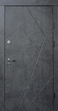 Вхідні квартирні двері Ультра Флеш Qdoors Мрамор темний/Бетон бежевий
	
	
	модел. . фото 2