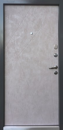 Вхідні квартирні двері Ультра Флеш Qdoors Мрамор темний/Бетон бежевий
	
	
	модел. . фото 3