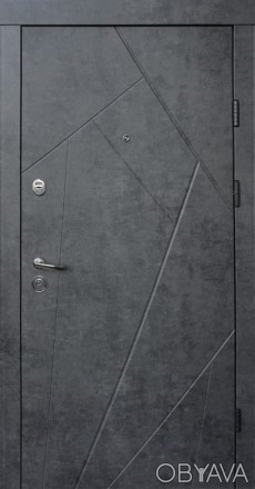 Вхідні квартирні двері Ультра Флеш Qdoors Мрамор темний/Бетон бежевий
	
	
	модел. . фото 1