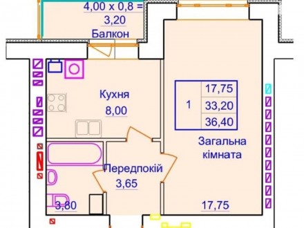 Продам однокімнатну квартиру в новому цегляному будинку на вул. Європейській 183. . фото 2