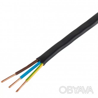 ЗЗЦМ ВВГ-П нгд 3*1,5 -  силовий кабель з паралельно покладеними мідними жилами з. . фото 1