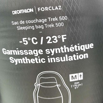 Forclaz Trek 500 sleeping bag -5° (M)
Внимание! Комиссионный товар. Уточняйте на. . фото 5