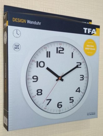Часы настенные TFA, d=305x38 мм, Sweep, белые
кварцевые часы
Тихий размах с полз. . фото 3