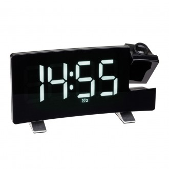 Проекционные часы TFA c FM-радио, USB
Функции
Дисплей со светящимися светодиодны. . фото 2