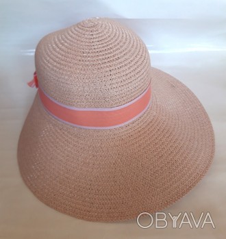 Шляпка-козырек женская летняя Fashion (58 см) Бледно-Розовая (ШЧ100)