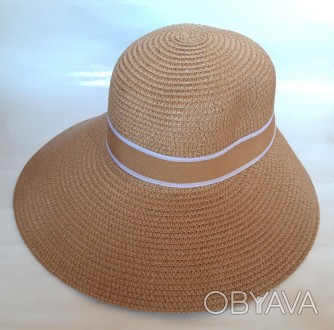 Шляпка-козырек женская летняя Fashion (58 см) Светло-Коричневая (ШЧ100/2)