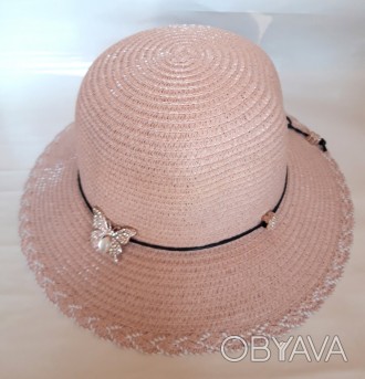Шляпка женская летняя Fashion (58 см) Розовая (ШЧ102/2)