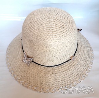 Шляпка женская летняя Fashion (58 см) Бежевая (ШЧ102/4)