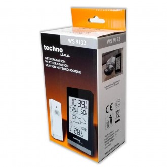 Метеостанція цифрова Technoline WS9132 Black (WS9132). . фото 6 Technoline WS9132 Black - це стильна компактна і енергонезалежна метеостанція, я. . фото 6