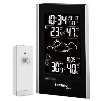 Метеостанція цифрова Technoline WS9060 Black/Silver (WS9060). . фото 6 Technoline WS9060 Black/Silver - це стильна і фукціональна метеостанція з велики. . фото 6