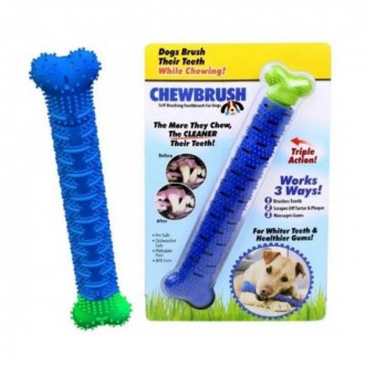 Зубна щітка для собак, що самоочищається Сhewbrush, масажна щітка для ясен собак. . фото 4