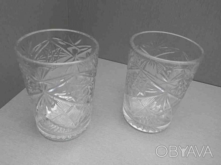 Бокал стакан Б/У Стаканы низкие хрустальные 2шт