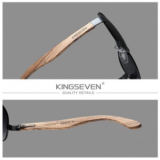 Оригінальні, поляризаційні, сонцезахисні окуляри KINGSEVEN Z5518 для чоловіків. . . фото 7