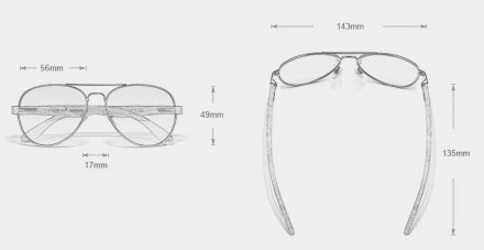 Оригінальні, поляризаційні, сонцезахисні окуляри KINGSEVEN Z5518 для чоловіків. . . фото 9