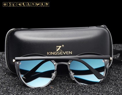 Оригинальные, поляризационные, солнцезащитные очки KINGSEVEN N7824 для женщин им. . фото 3