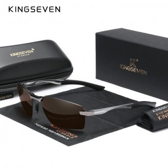 Оригинальные, поляризационные, солнцезащитные очки KINGSEVEN N7241 для мужчин им. . фото 13