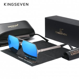 Оригинальные, поляризационные, солнцезащитные очки KINGSEVEN N7511 в ретро стиле. . фото 2