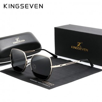 Оригинальные, поляризационные, солнцезащитные очки KINGSEVEN N7822 для женщин им. . фото 2