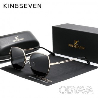 Оригинальные, поляризационные, солнцезащитные очки KINGSEVEN N7822 для женщин им. . фото 1