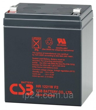 Акумуляторна батарея CSB HR1221WF2, 12 V 5 Ah (90 х70х100 (105)) Q10/630. Київ. фото 1 Акумуляторна батарея CSB HR1221WF2, 12 V 5 Ah (90 х70х100 (105)) Q10/630. Київ. фото 1