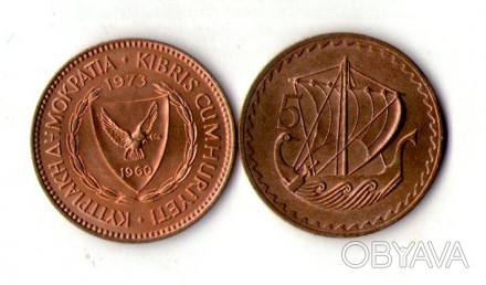 Кіпр 5 міль 1960 рік №1371. . фото 1