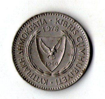 Кіпр 100 міль 1960 рік №1453. . фото 3