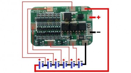  Контроллер защиты заряда разряда BMS 6*Li-Ion 12A. Если используются б/у аккуму. . фото 3