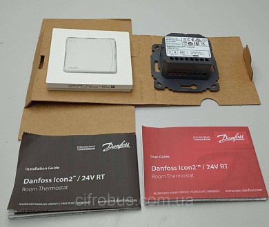 Дротові кімнатні термостати Danfoss Icon2 24V застосовуються для керування систе. . фото 6