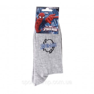 Шкарпетки Marvel Spider-Man Spiderman Logo 1-pack light gray — 93152362-3 з прин. . фото 3