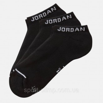 Мужские спортивные носки Jordan Jumpman No Show 3-pack black — SX5546-010 подойд. . фото 5
