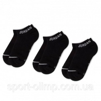 Мужские спортивные носки Jordan Jumpman No Show 3-pack black — SX5546-010 подойд. . фото 4