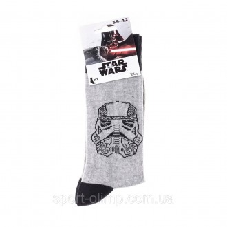 Мультяшные высокие носки Star Wars Storm Trooper Head 1-pack gray — 93155062-4 c. . фото 3