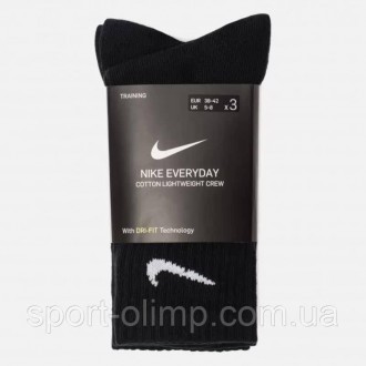 Носки Nike Everyday Lightweight Crew 3-pack black — SX7676-010 пользуются популя. . фото 7