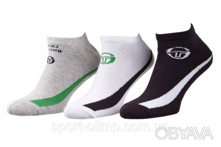Базові шкарпетки Sergio Tacchini 3-pack gray/white/black — 93242541-1 призначені. . фото 1