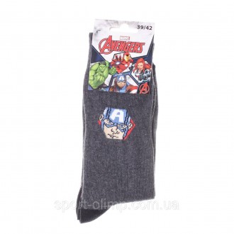 Шкарпетки Marvel Captain America 1-pack anthracite — 93152262-6 з принтом MARVEL. . фото 3