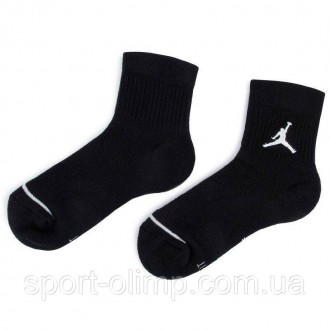 Чоловічі шкарпетки Jordan Jumpman Quarter 3-pack black — SX5544-010 комфортно та. . фото 7