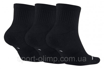 Чоловічі шкарпетки Jordan Jumpman Quarter 3-pack black — SX5544-010 комфортно та. . фото 3