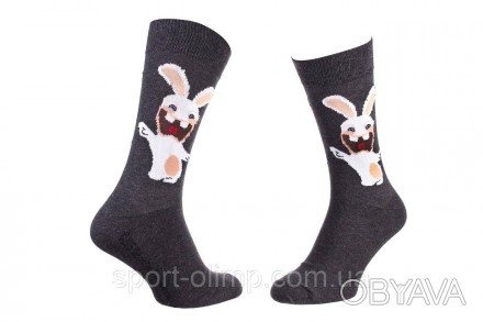 Шкарпетки Rabbids Invasion Rabbits Open Arm 1-pack black — 93153261-2 з принтом . . фото 1