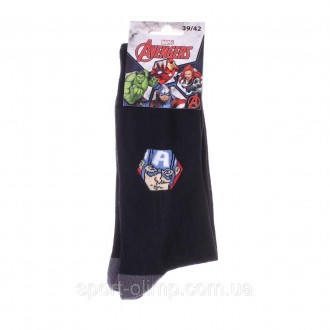 Шкарпетки Marvel Captain America 1-pack black — 93152262-5 з принтом MARVEL гара. . фото 3