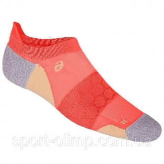 Спортивные унисекс носки Asics Road Neutral Ped Single Tab 1-pack red/gray — 150. . фото 2