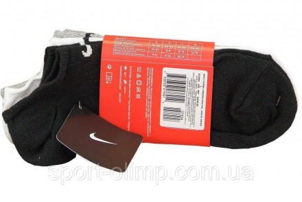 Носки Nike Volue No Show 3-pack black/gray/white — SX2554-901 идеально подойдут . . фото 10